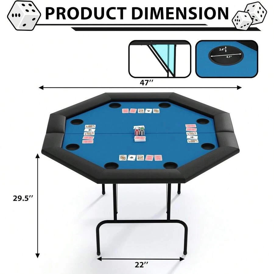 Mesa plegable de póquer octágono