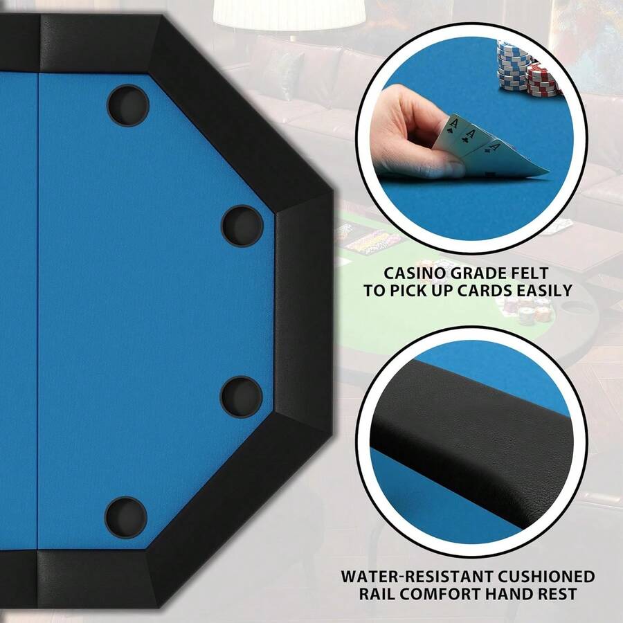 Mesa plegable de póquer octágono