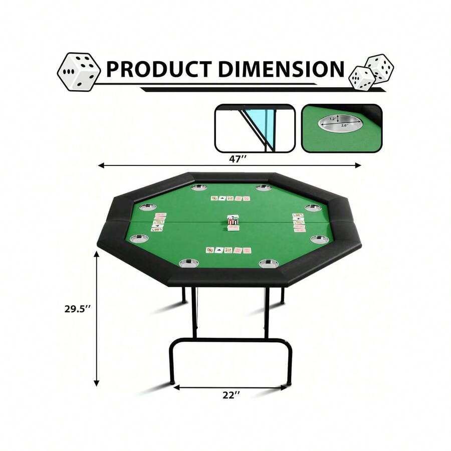 Mesa plegable de póquer octágono