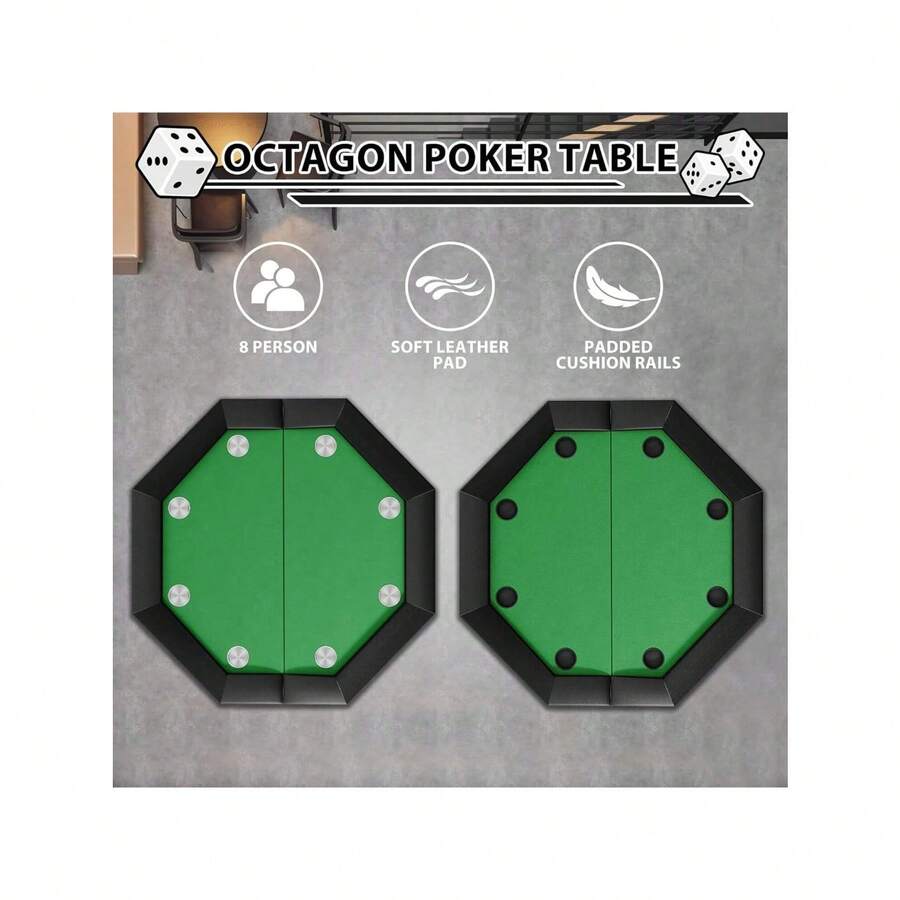 Mesa plegable de póquer octágono