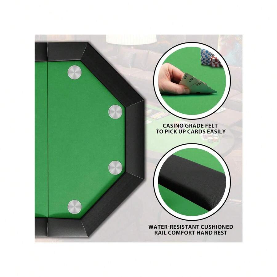Mesa plegable de póquer octágono