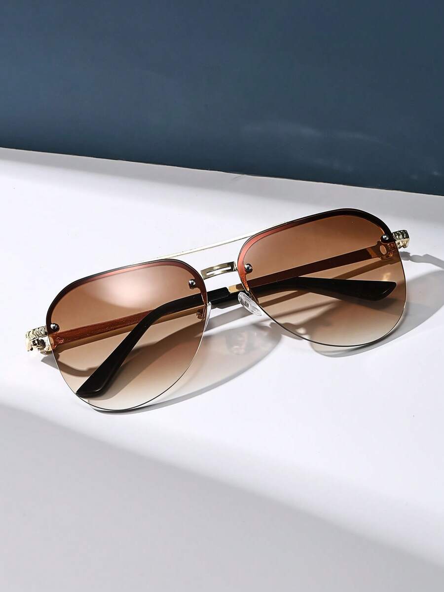 Gafas de moda estilo aviador retro negras