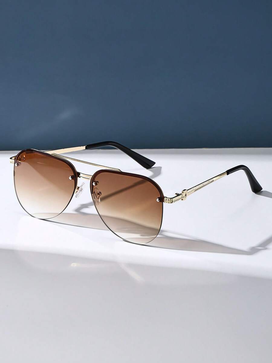 Gafas de moda estilo aviador retro negras