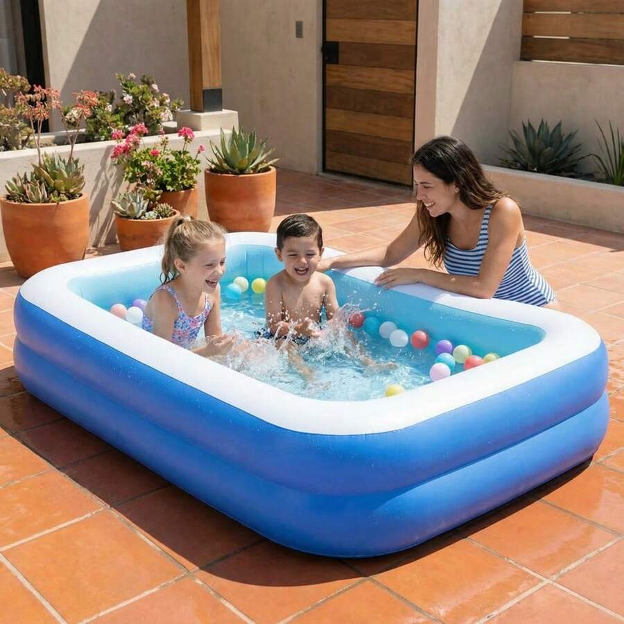 Piscina hinchable rectangular