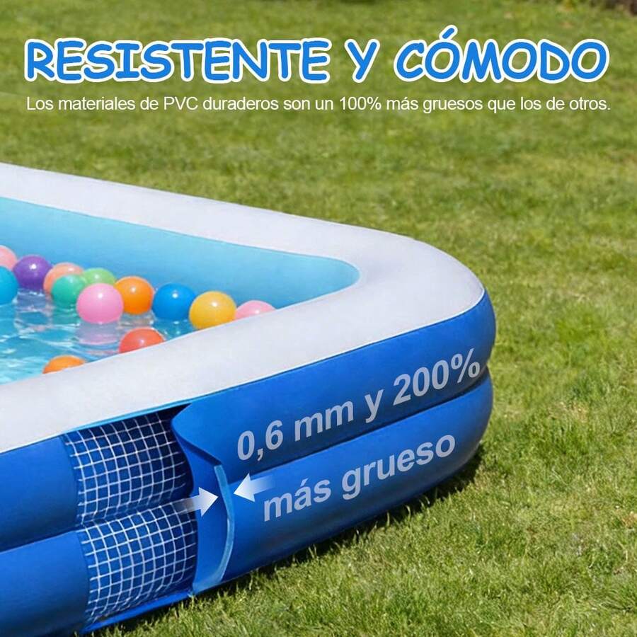 Piscina hinchable rectangular