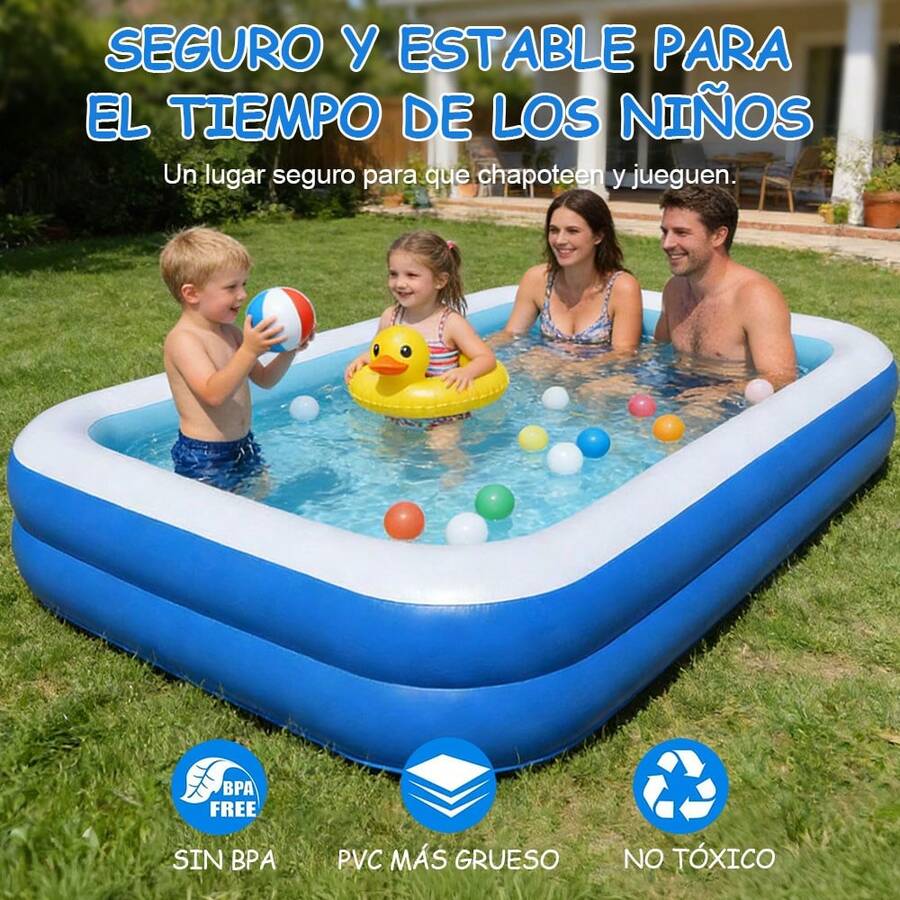 Piscina hinchable rectangular