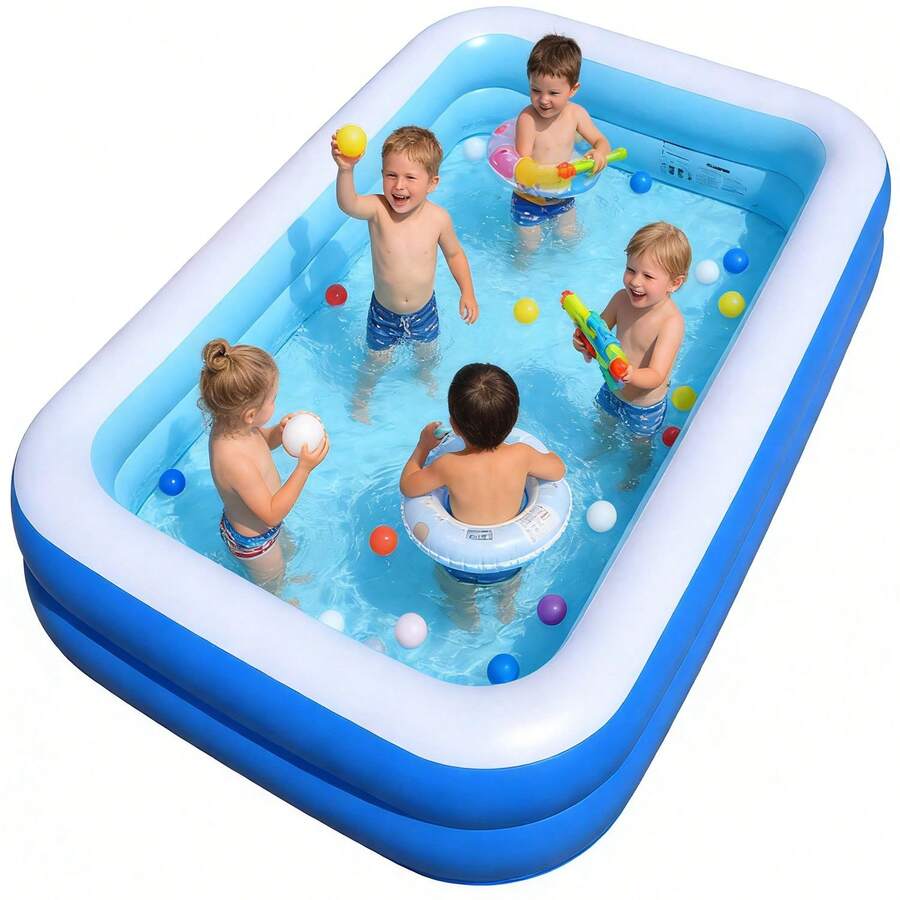 Piscina hinchable rectangular para toda la familia