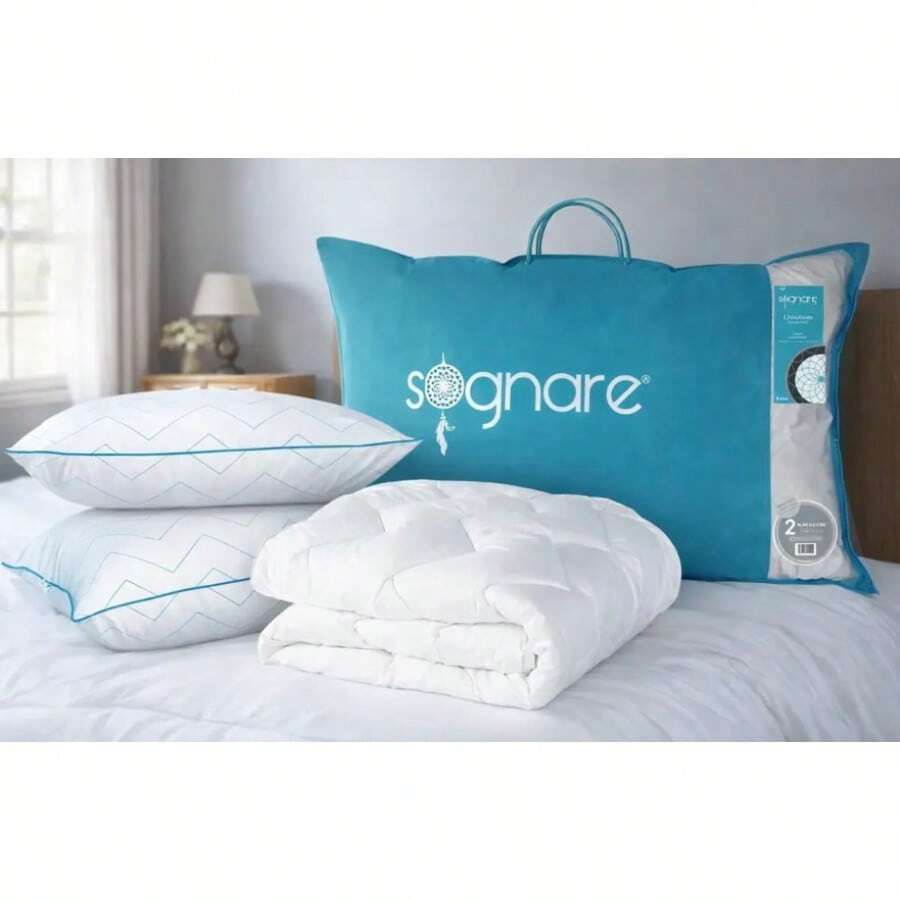 Soñare Cubre Colchón individual + 2 Pack De Almohadas