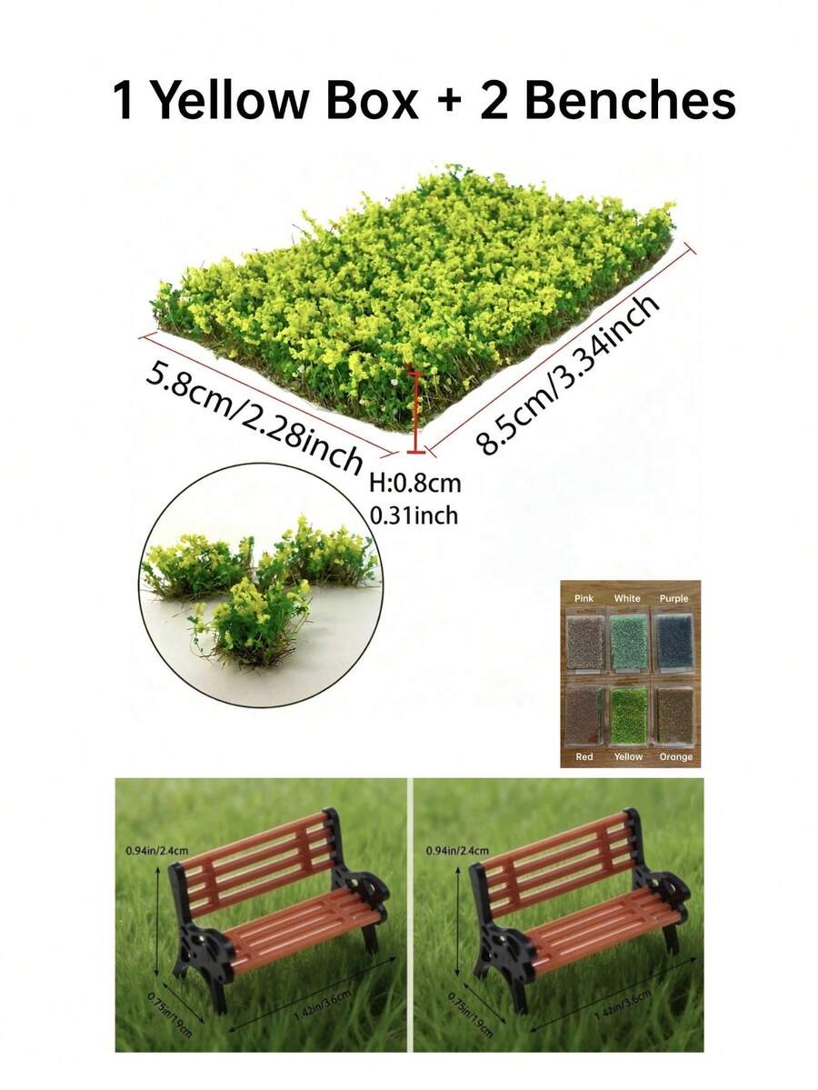 1 caja de Conjunto de flores artificiales