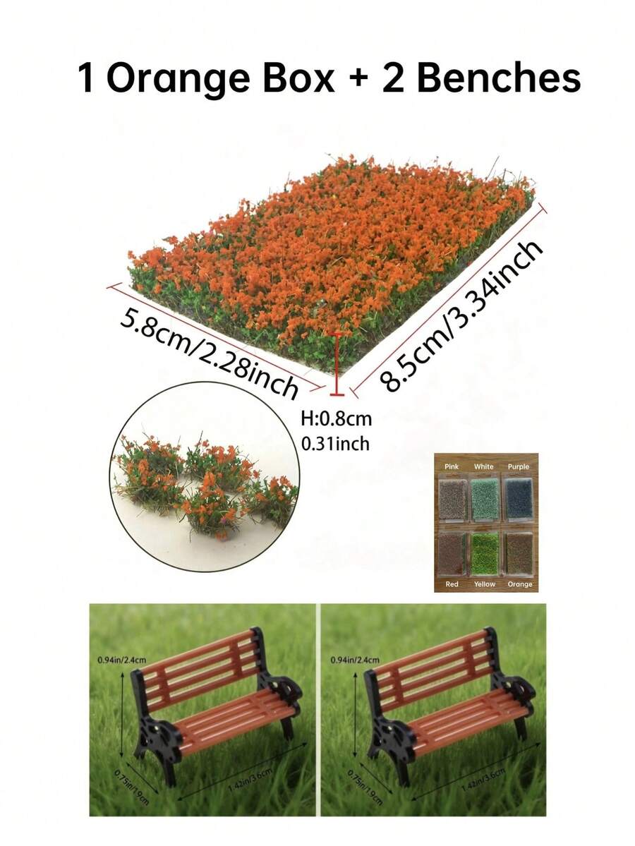 1 caja de Conjunto de flores artificiales