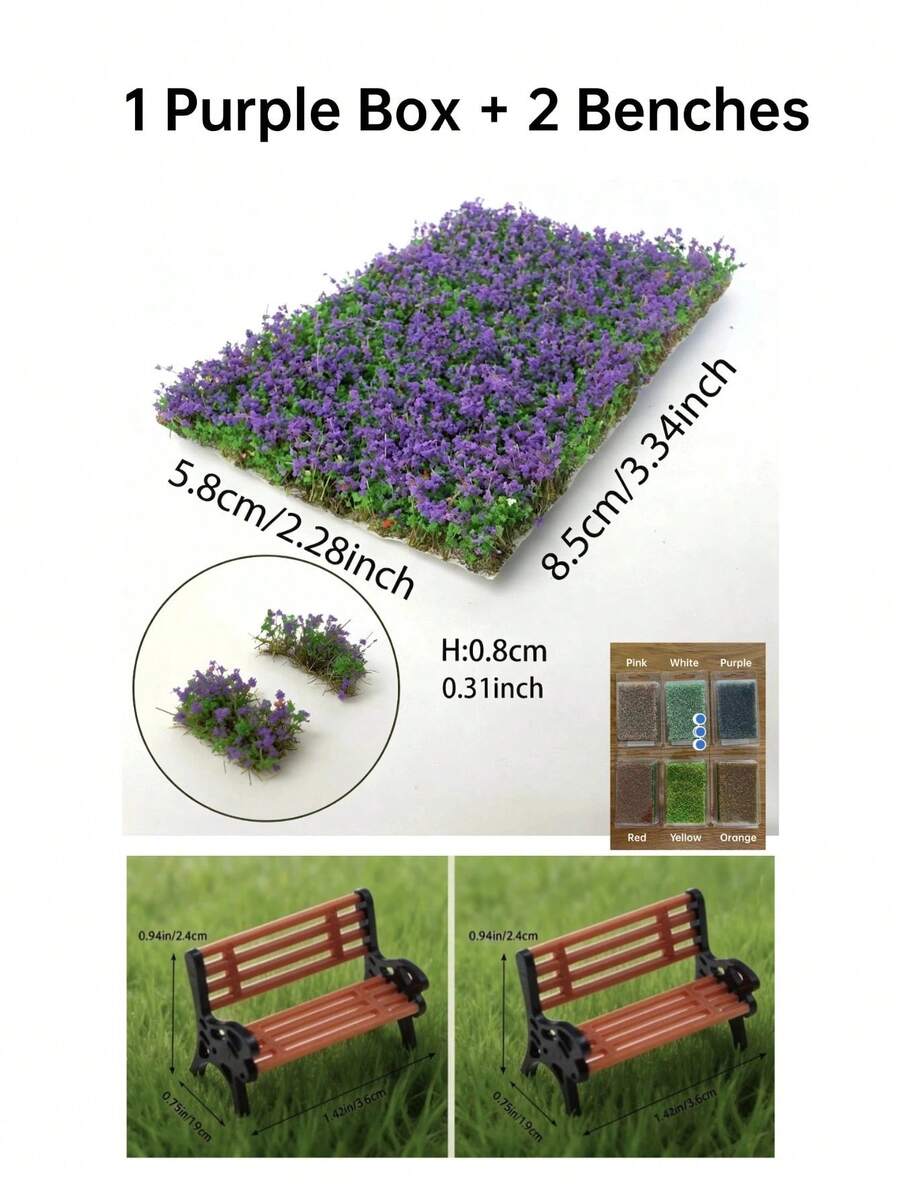 1 caja de Conjunto de flores artificiales