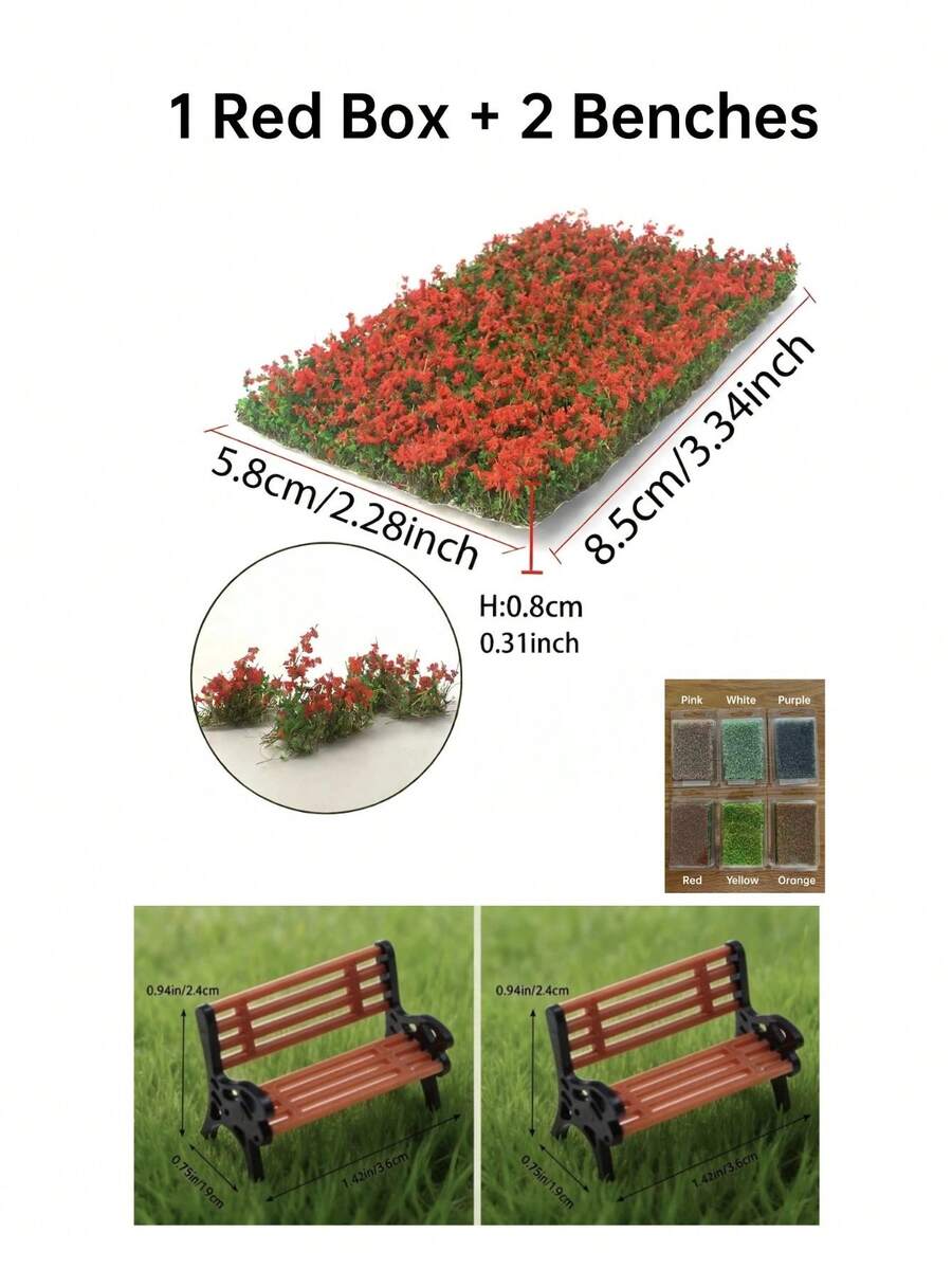 1 caja de Conjunto de flores artificiales
