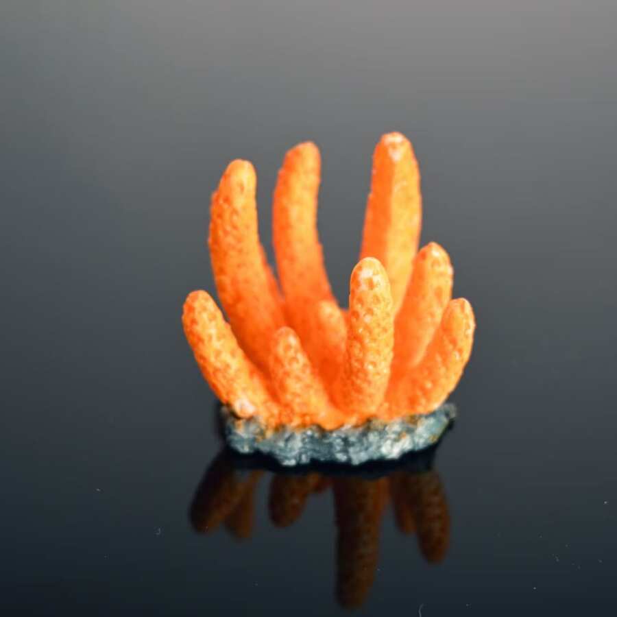 Set de 5 piezas de decoración de coral artificial