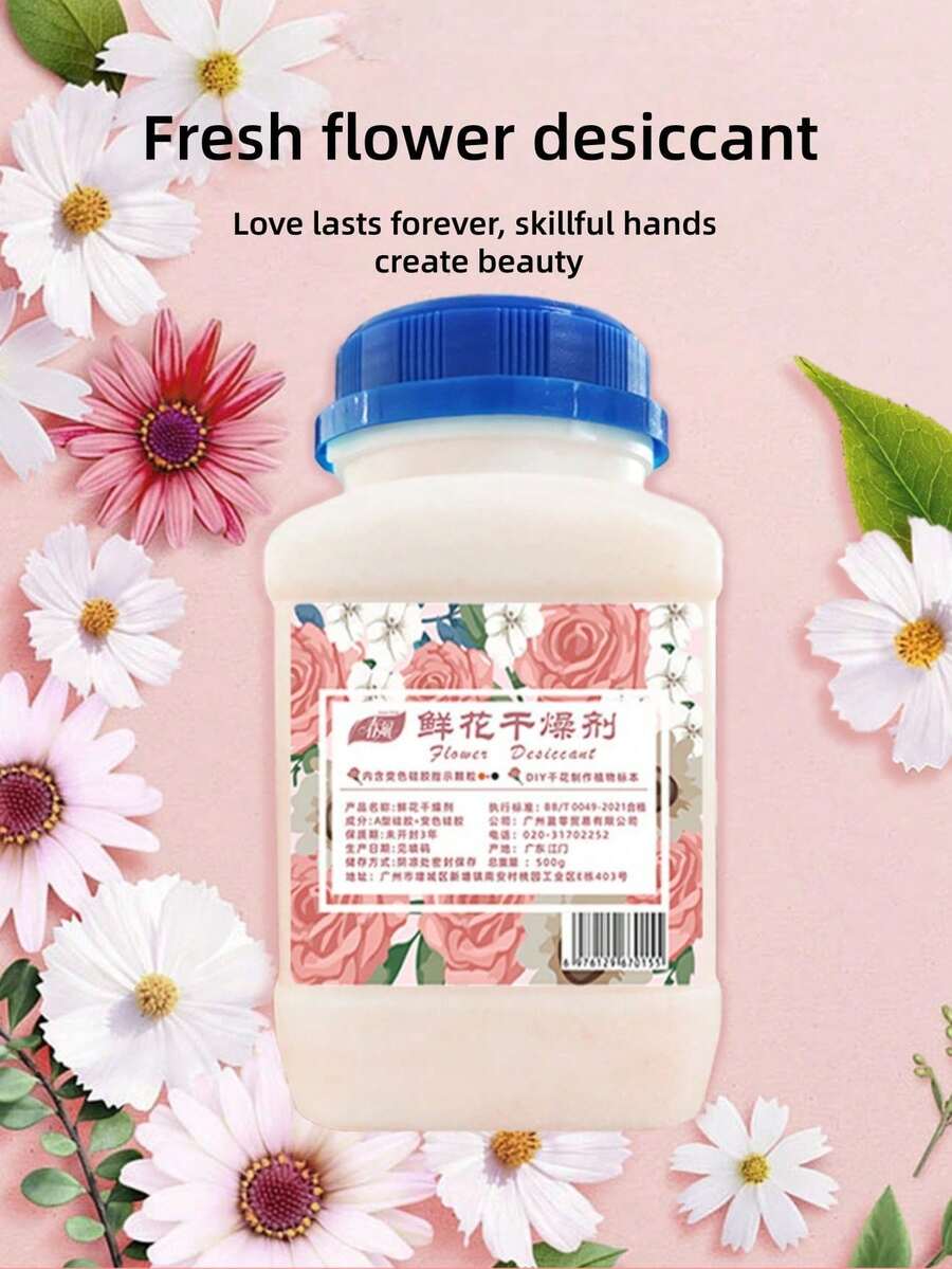 500g/Botella Gel de sílice desecante para flores, Agente de preservación floral