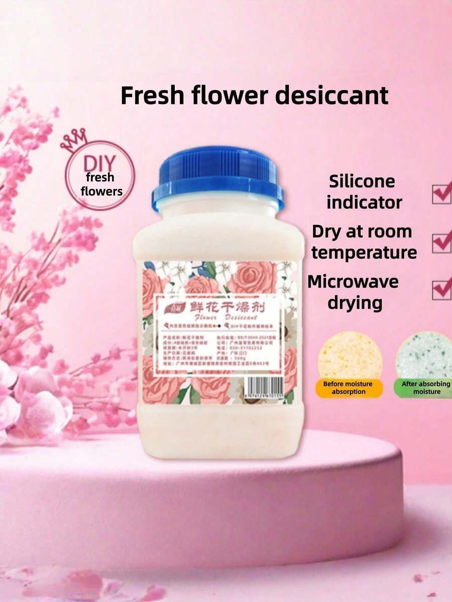500g/Botella Gel de sílice desecante para flores, Agente de preservación floral