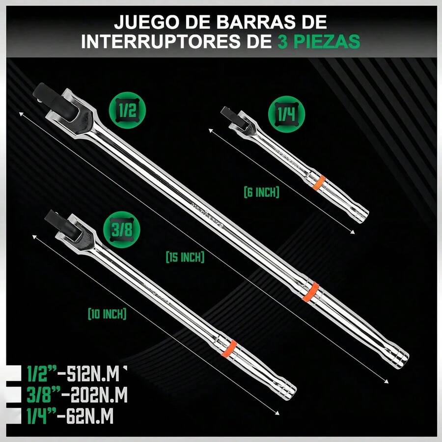 Juego de 3 barras rompedoras