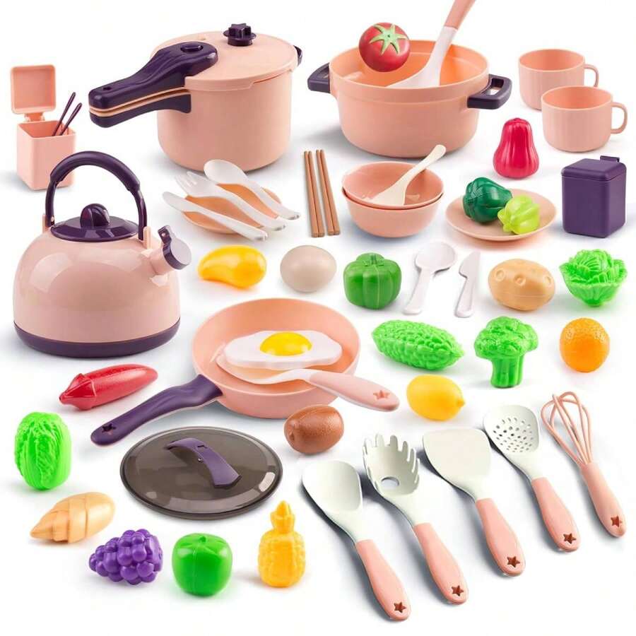 89Piezas Cocina de Juguetes con Utensilios de Cocina