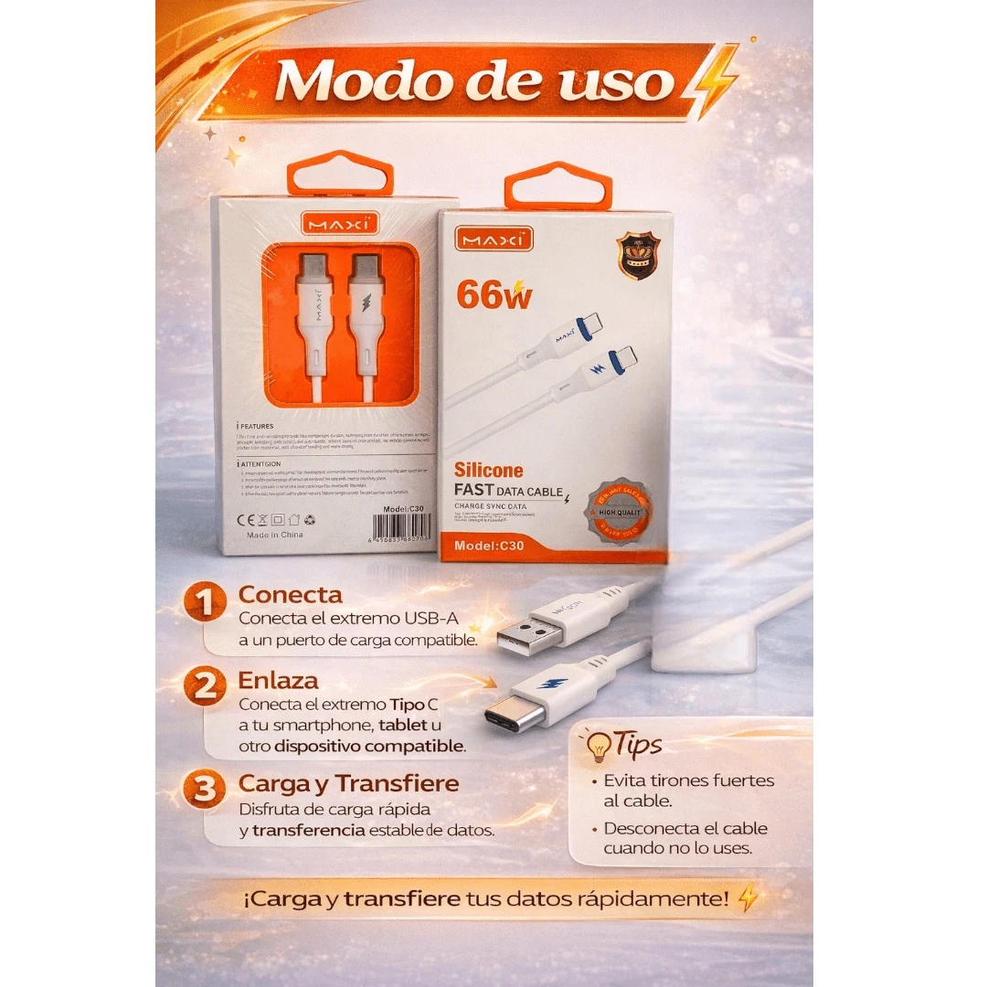 Adaptadores de cable de carga rápida