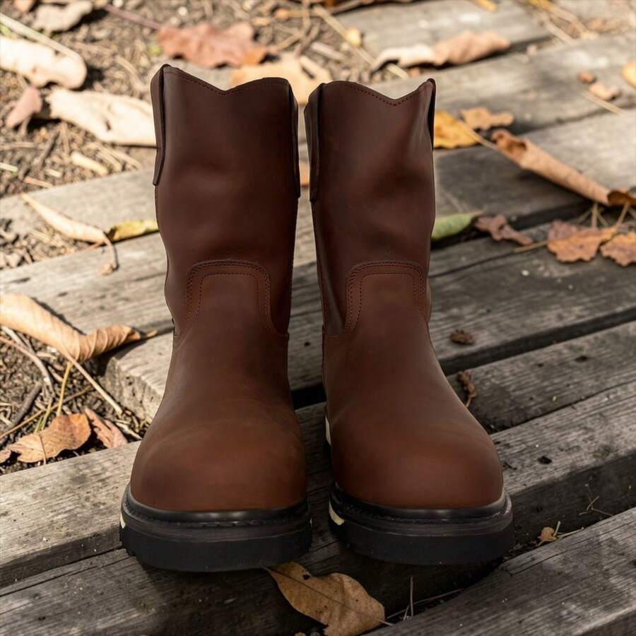 BOTA INDUSTRIAL CON CASCO DE ACERO HOMBRE PIEL GRUESA SUELA SIERRA DOBLE VIDA