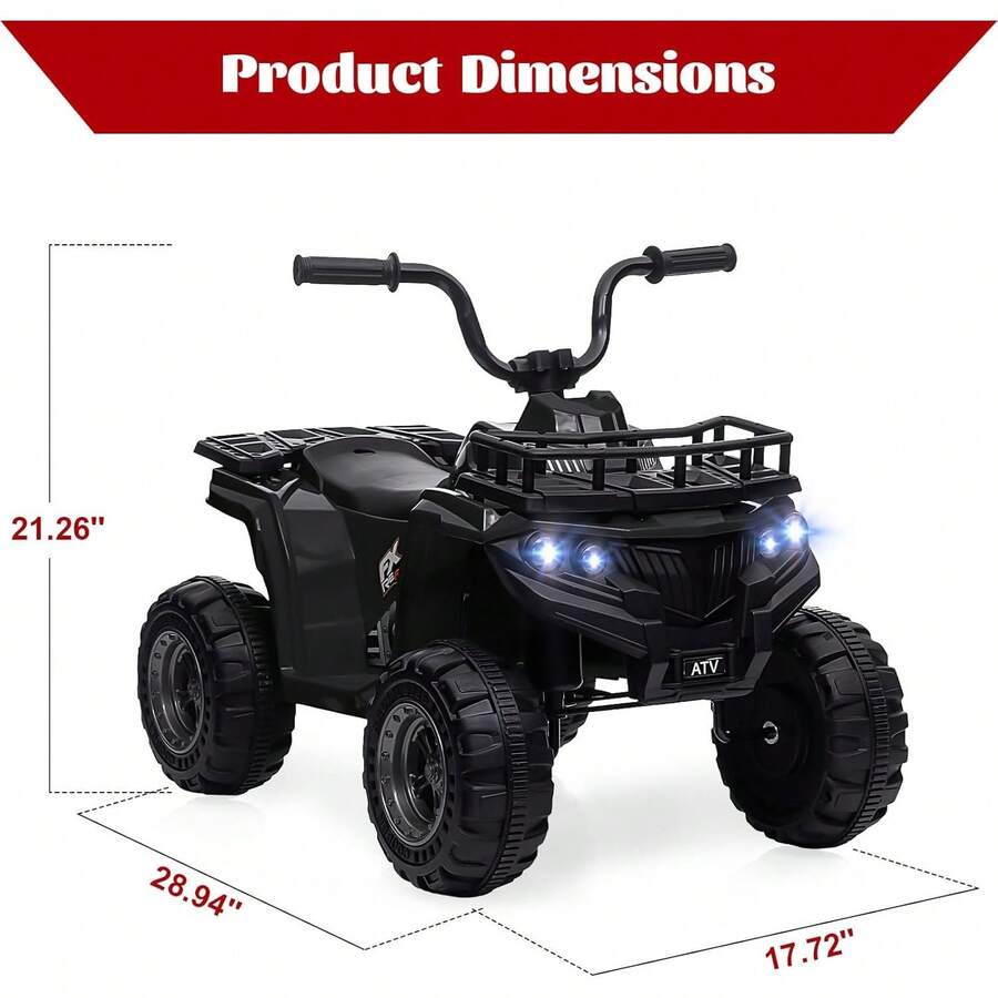 ATV eléctrico de 4 ruedas para edades 2-5