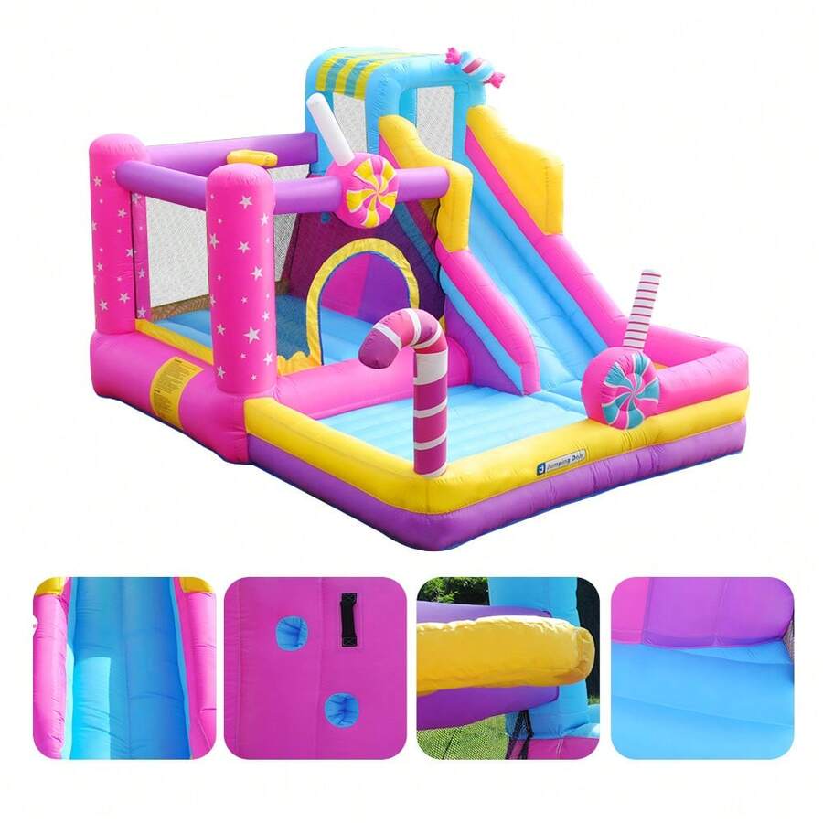 Castillo inflable para niños con piscina de bolas y piscina
