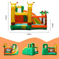 castillo inflable para exteriores con diseño de jirafa