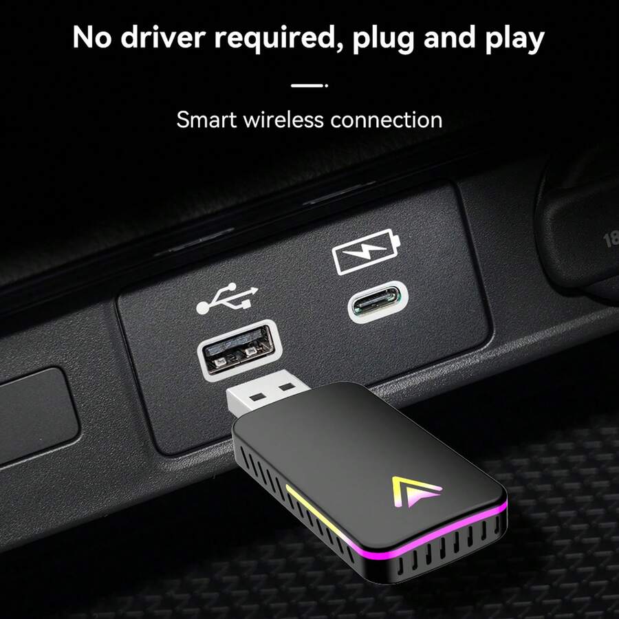 Adaptador 2 En 1 Transmisión Inalámbrica Cableado a Inalámbrico Para Coche