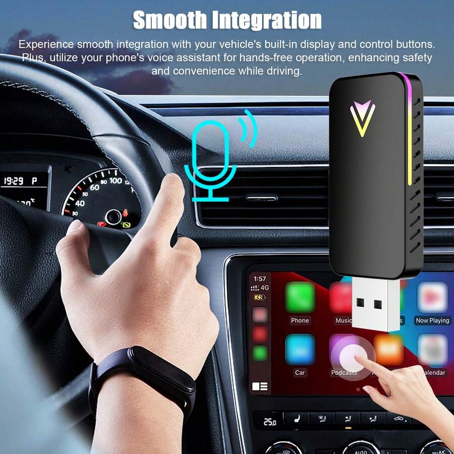 Adaptador 2 En 1 Transmisión Inalámbrica Cableado a Inalámbrico Para Coche