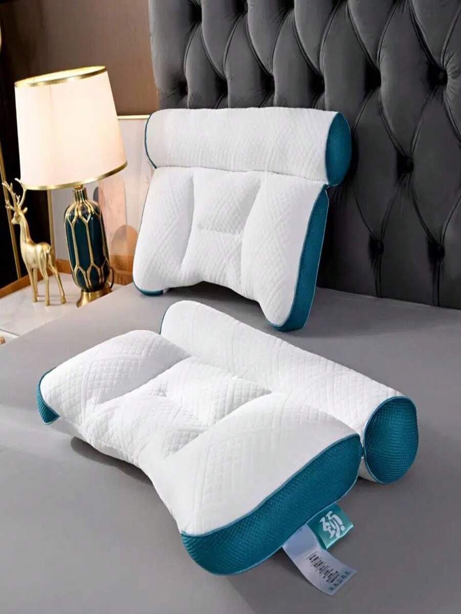 Almohada cervical de alta calidad para alivio del dolor para dormir – Espuma viscoelástica de carbón de bambú – Almohada ortopédica de contorno para costado, espalda, estómago – Almohada ergonómica de apoyo para cuello y hombros