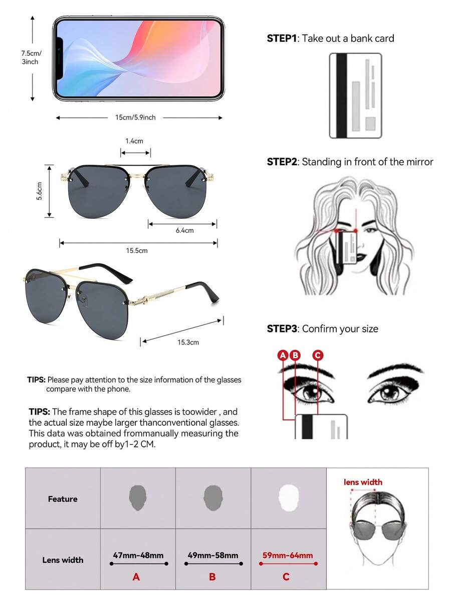 Gafas de moda estilo aviador retro negras