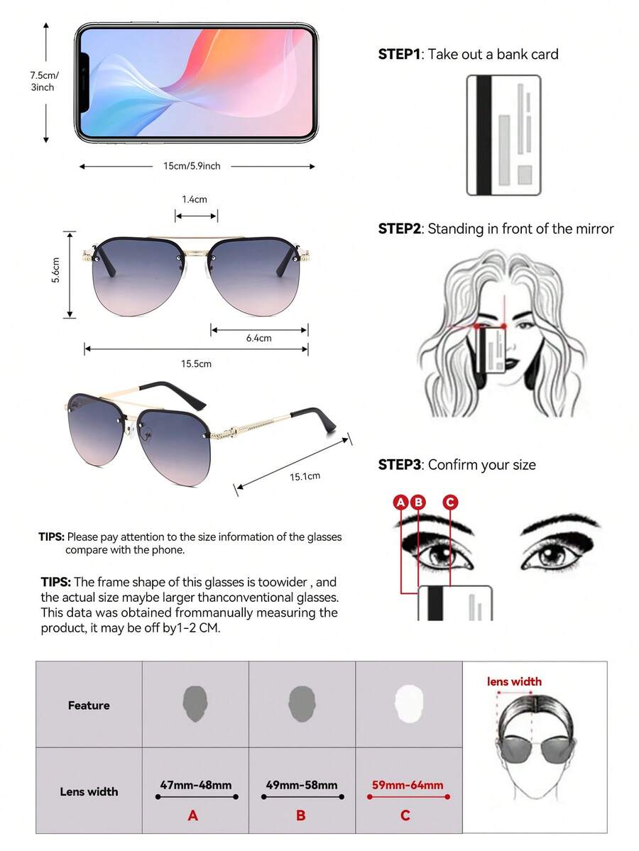 Gafas de moda estilo aviador retro negras