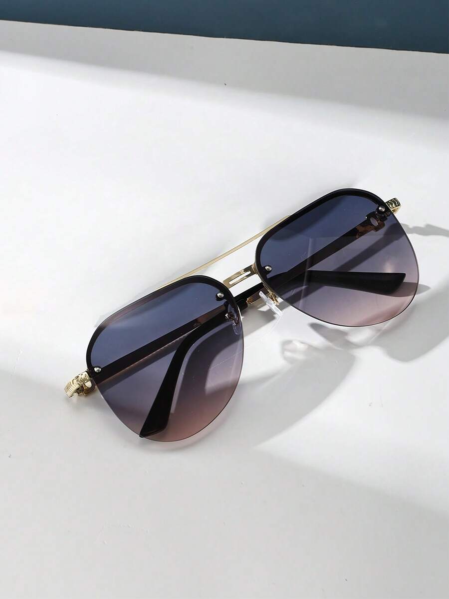 Gafas de moda estilo aviador retro negras