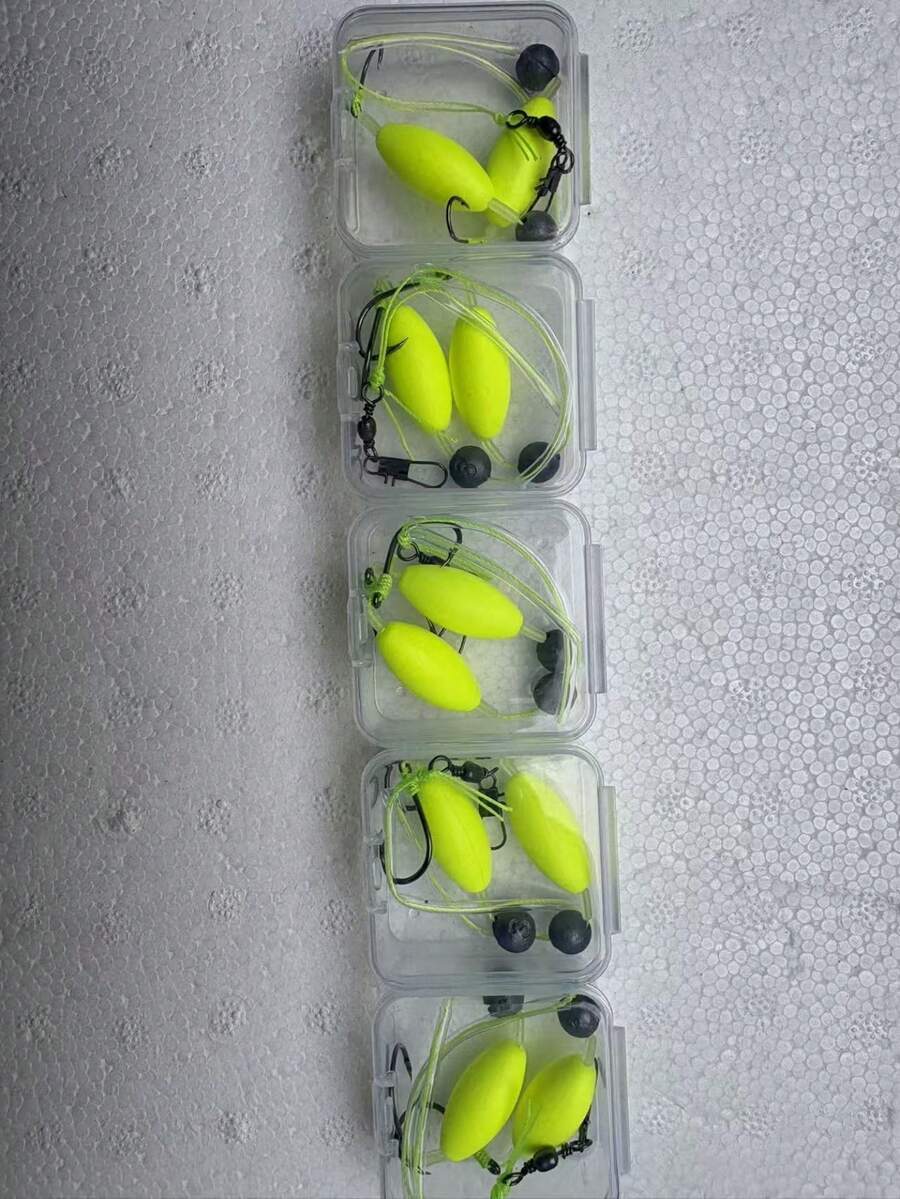 5 sets de kit de pesca con mosca de salmón