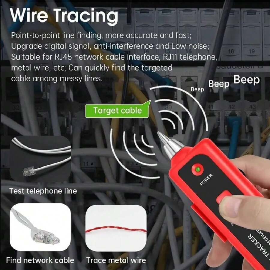 Kit Rastreador De Cables Receptor Probador De Cables