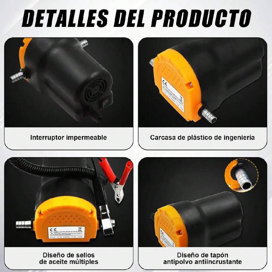 Extractor De Bomba De Cambio De Aceite 12v 60w Con Manguera