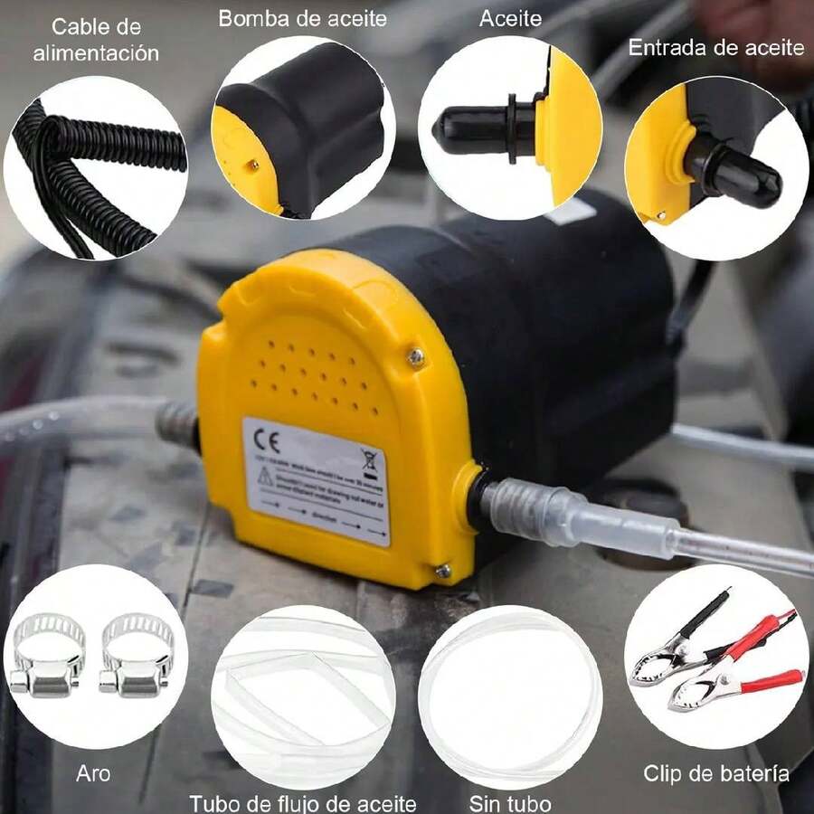 Extractor De Bomba De Cambio De Aceite 12v 60w Con Manguera
