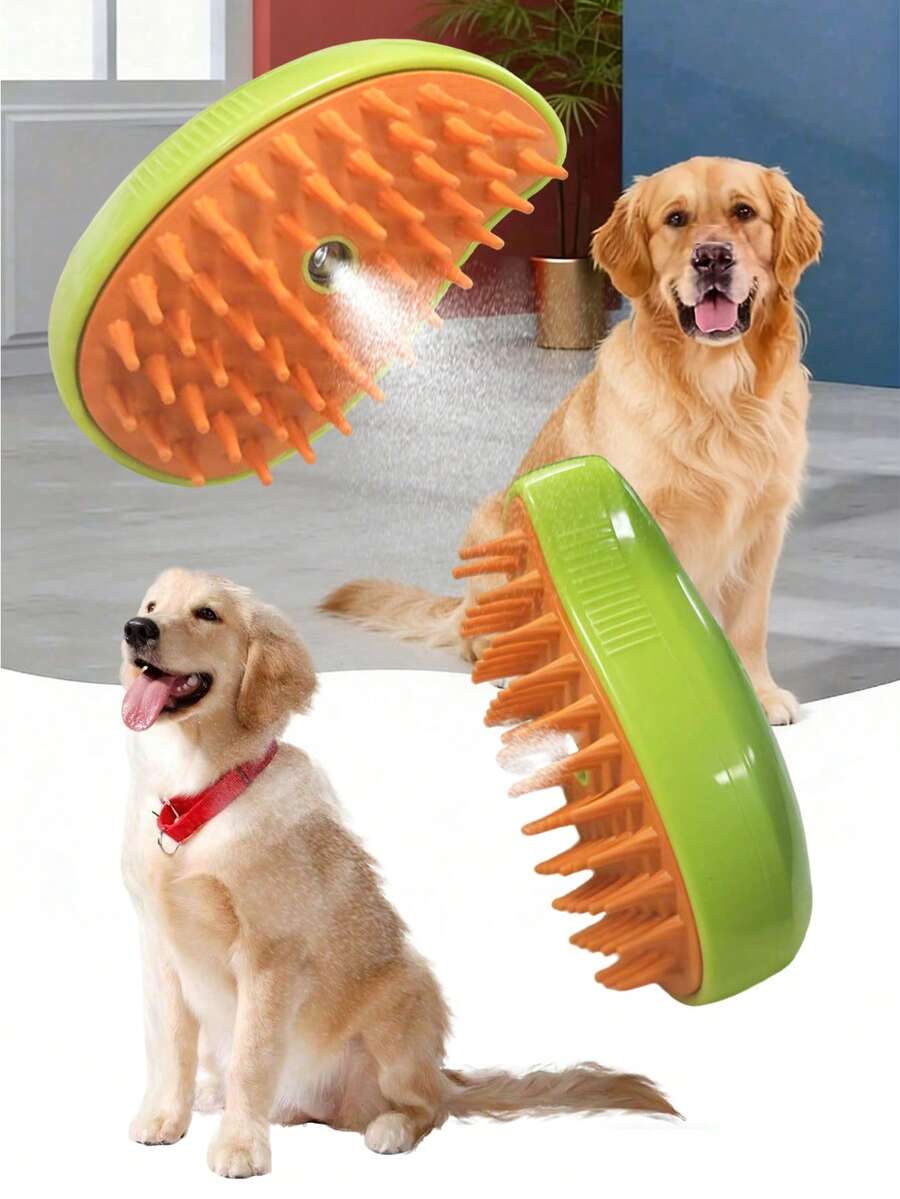 Cepillo de vapor, vaporizador y masajeador para el aseo de mascotas