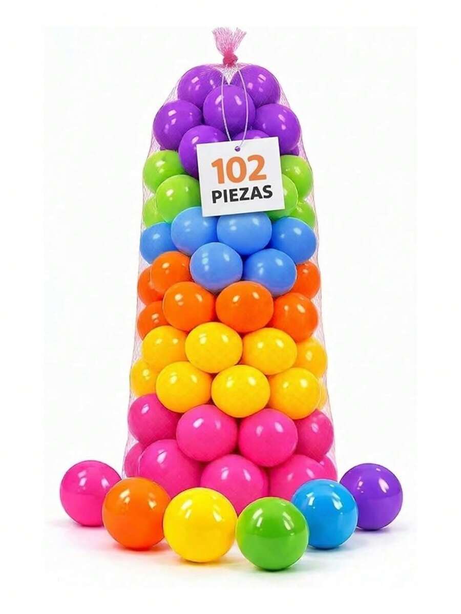 Set de 102 Pelotas de Plástico de Colores