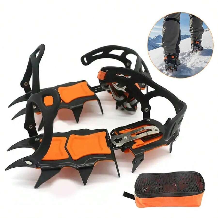 Crampones Profesionales De 12 Dientes Roca Hielo