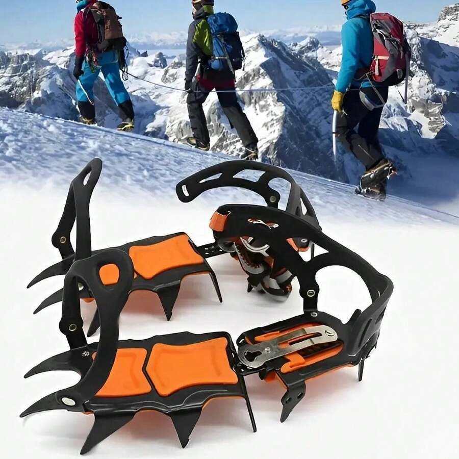 Crampones Profesionales De 12 Dientes Roca Hielo