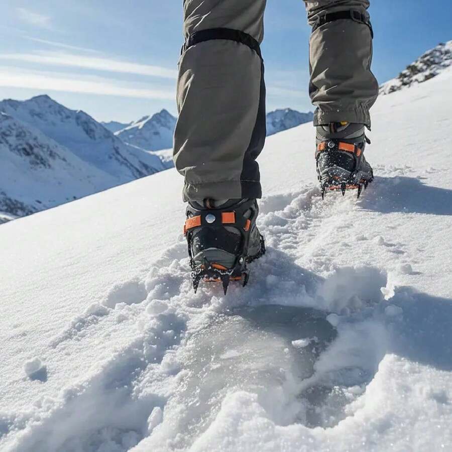 Crampones Profesionales De 12 Dientes Roca Hielo