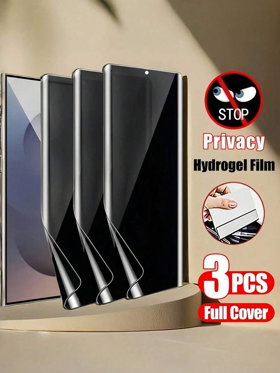 3 piezas de película de hidrogel 3D curva HD