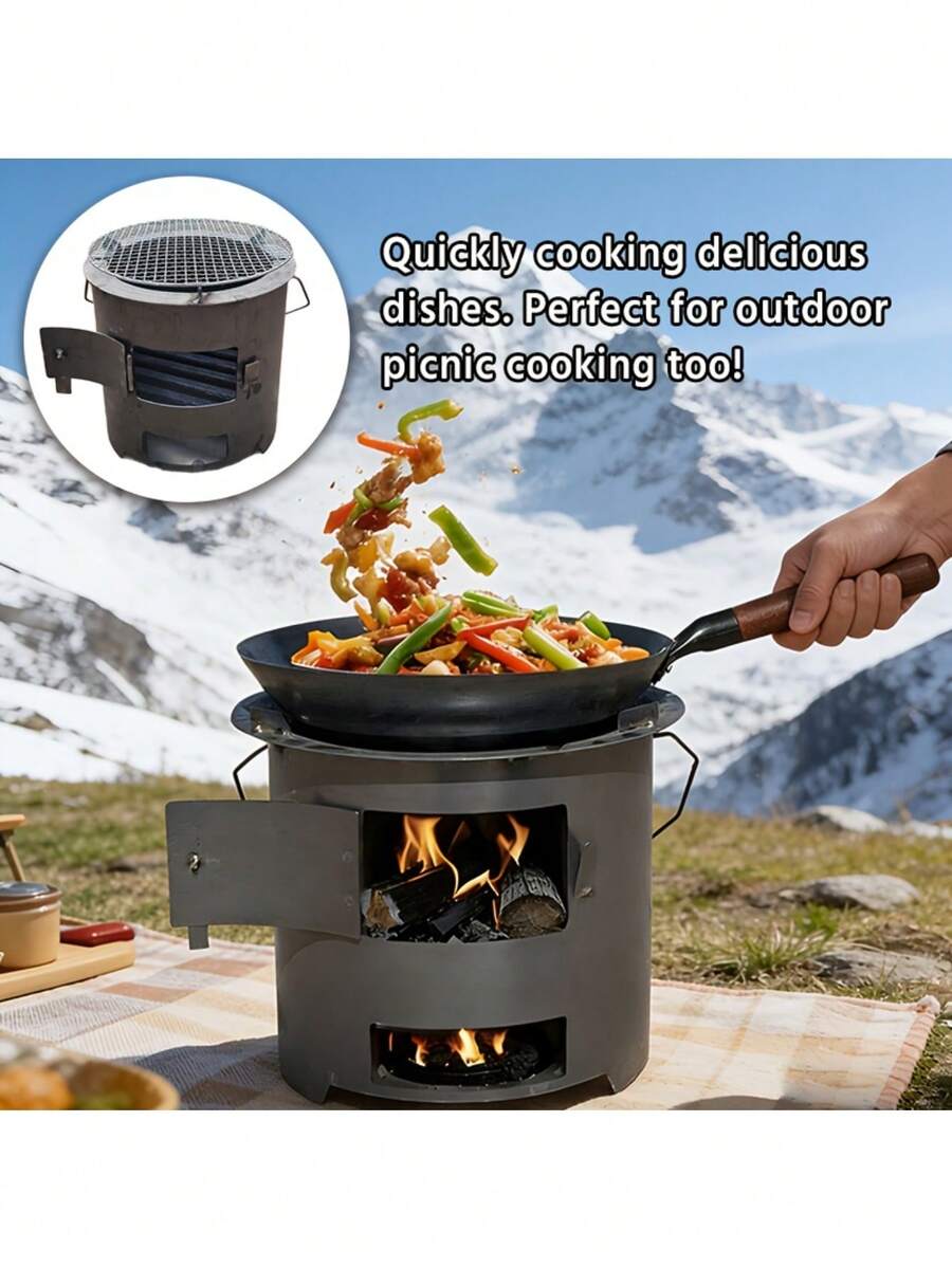 1 pieza Fogata compacta para exteriores, Parrilla de carbón