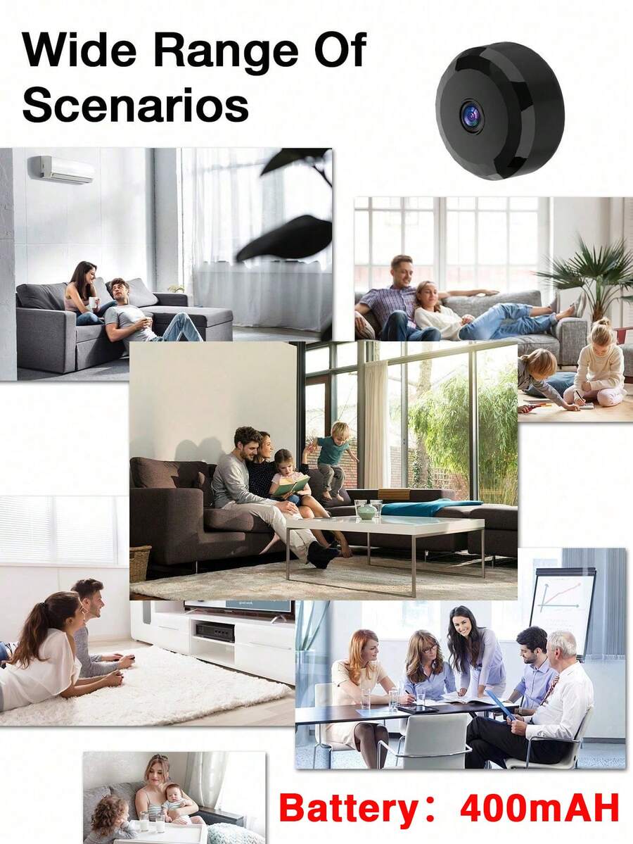 GENAI Mini Cámara Espía Cámara Oculta Inalámbrica