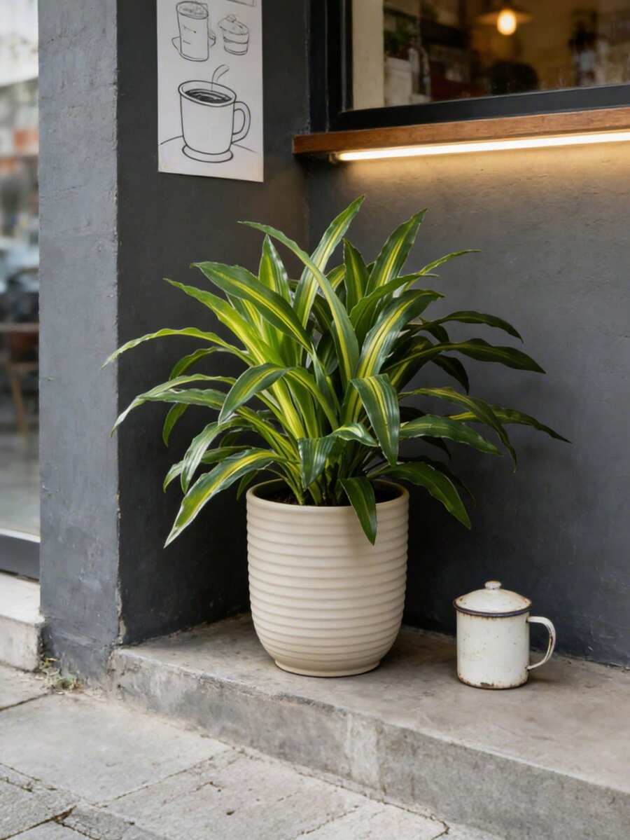 Árbol artificial de Dracaena con hojas de palma de plástico