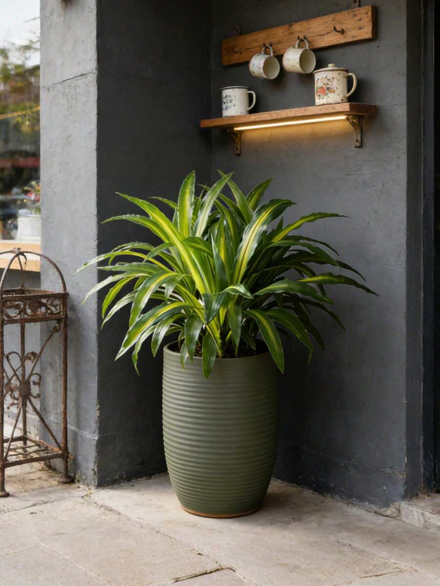 Árbol artificial de Dracaena con hojas de palma de plástico