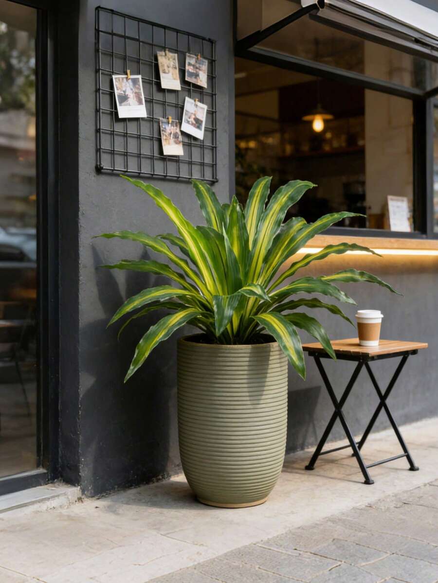 Árbol artificial de Dracaena con hojas de palma de plástico