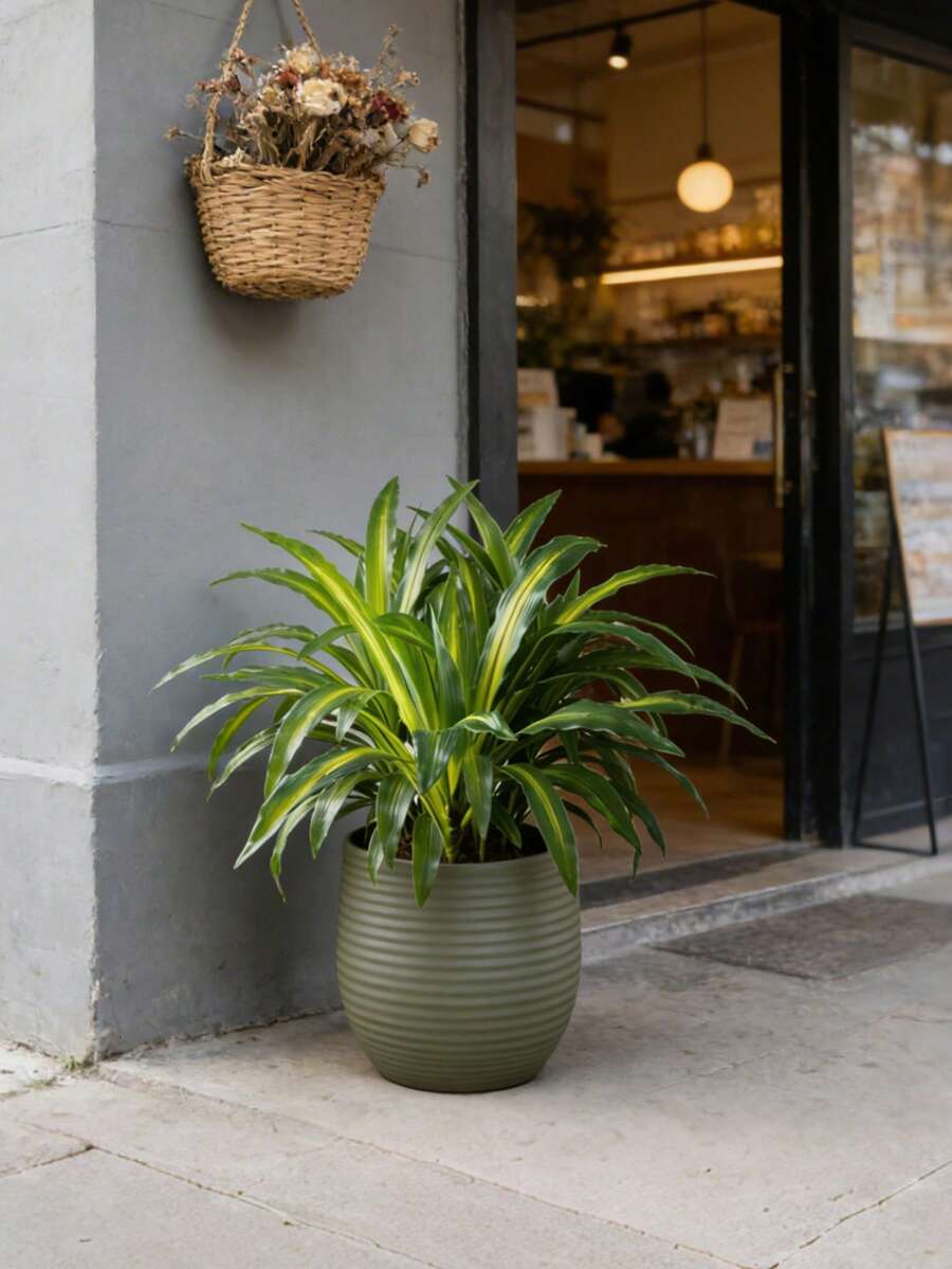 Árbol artificial de Dracaena con hojas de palma de plástico