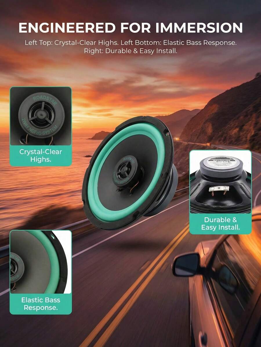 Altavoz estéreo coaxial universal