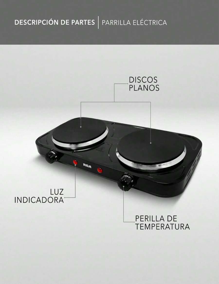 RCA Parrilla Eléctrica RC2000N